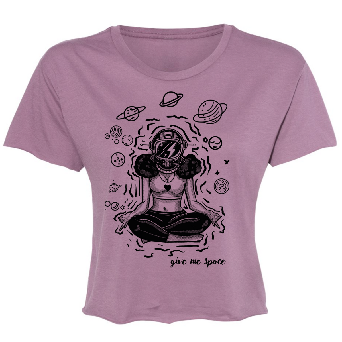 Give Me Space – Ladies Cropped Tee – ROCKaBLOCK