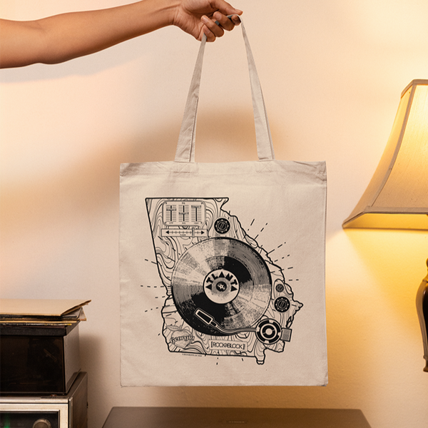 Peachy Beats Canvas Tote Bag