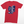Load image into Gallery viewer, A red heather short-sleeve t-shirt with a graphic print of a vintage boombox, hat, and sunglasses on the front, displayed against a light gray background.
