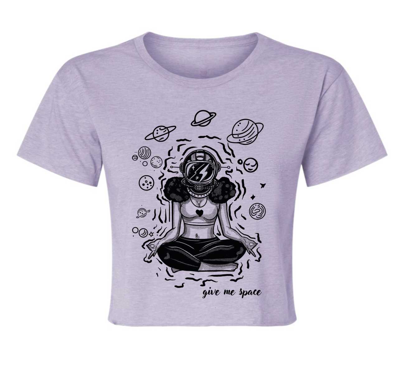 Give Me Space – Ladies Cropped Tee – ROCKaBLOCK