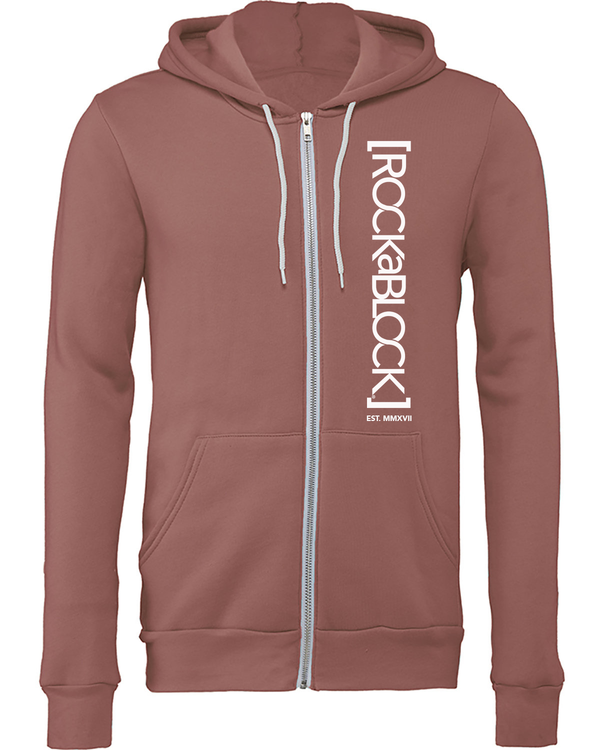 [ROCKaBLOCK] LOGO Zip Up Hooded Sweatshirt Unisex