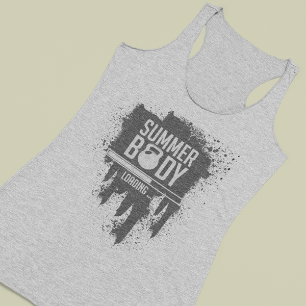 'Summer Body Loading...' Sweat Activated Racerback Tank (Women's)